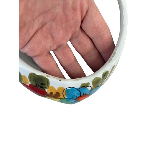 GUARD CAT hollywood regency vtg ceramic cookie jar Leo Lion fiori italian art - Picture 15 of 16